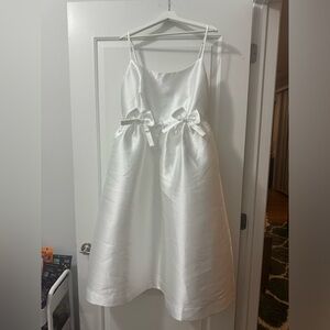 Lulus White Mid-Length XL Bow Dress